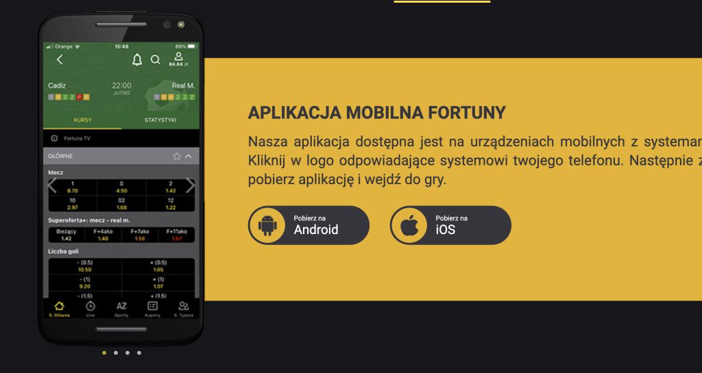 Fortuna aplikacja mobilna